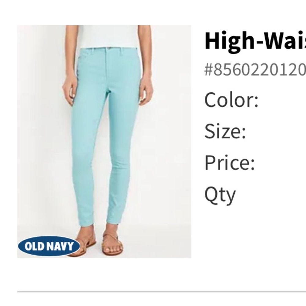Old navy light blue super skinny pants size 4 petite.